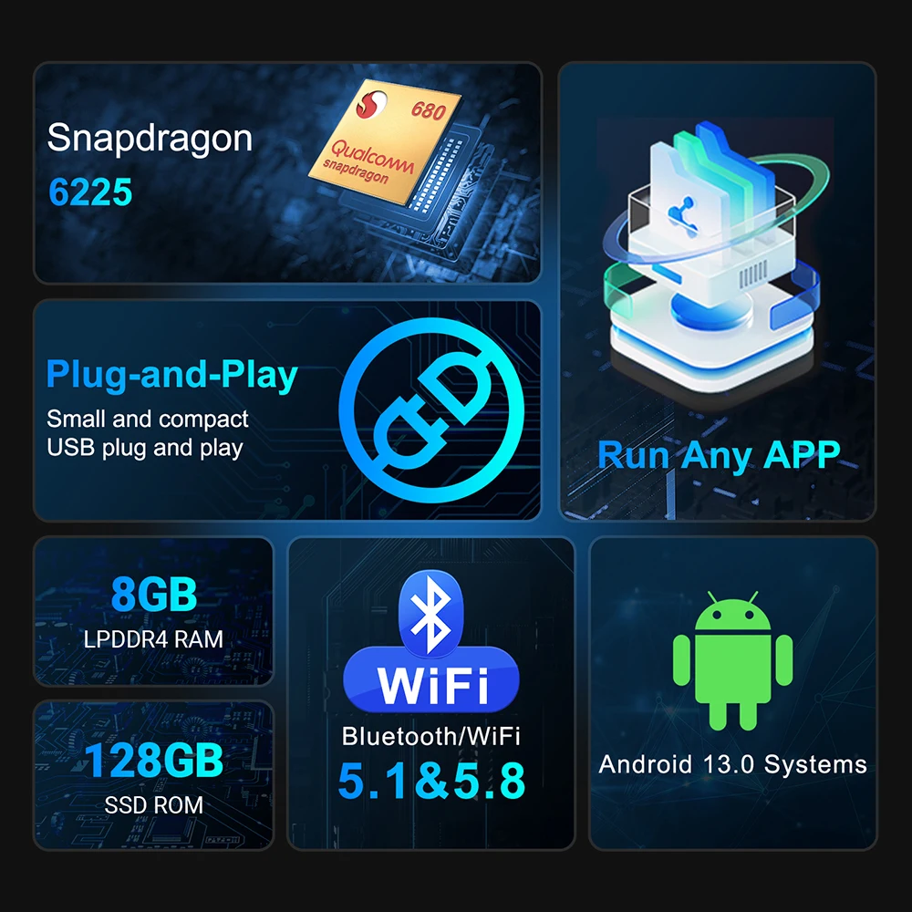 ֻ  Aud ī÷ AI ڽ, ȵ̵ 13.0, 4 ھ, ȵ̵ ڵ  ī÷ , 2.4 + 5G, 64G, 128G, GPS , QCM6225