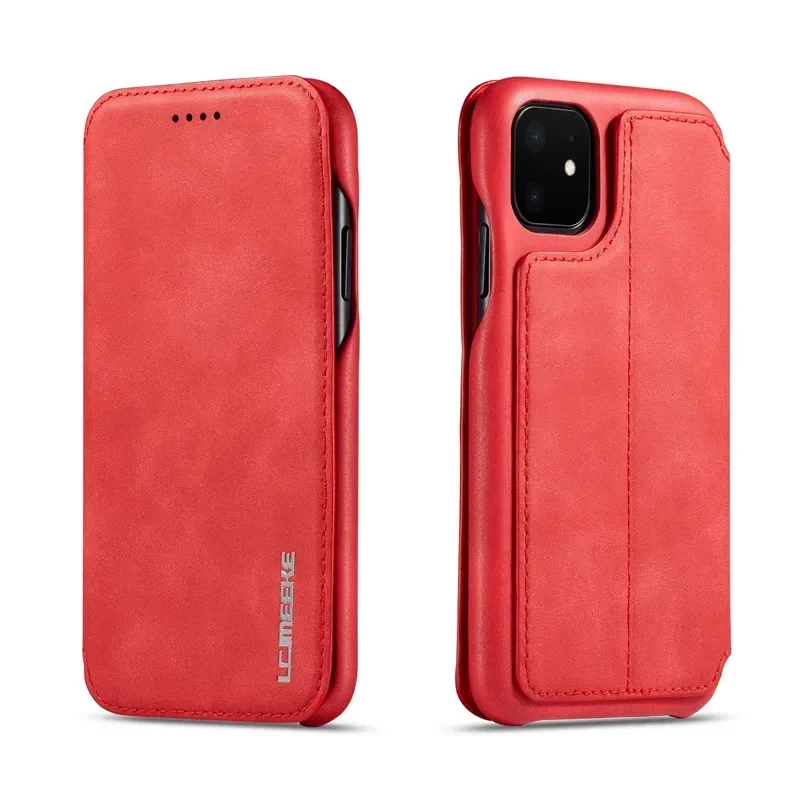 LC.imeeke Magnetic Flip Leather Phone Case For iPhone 13 12 11 14