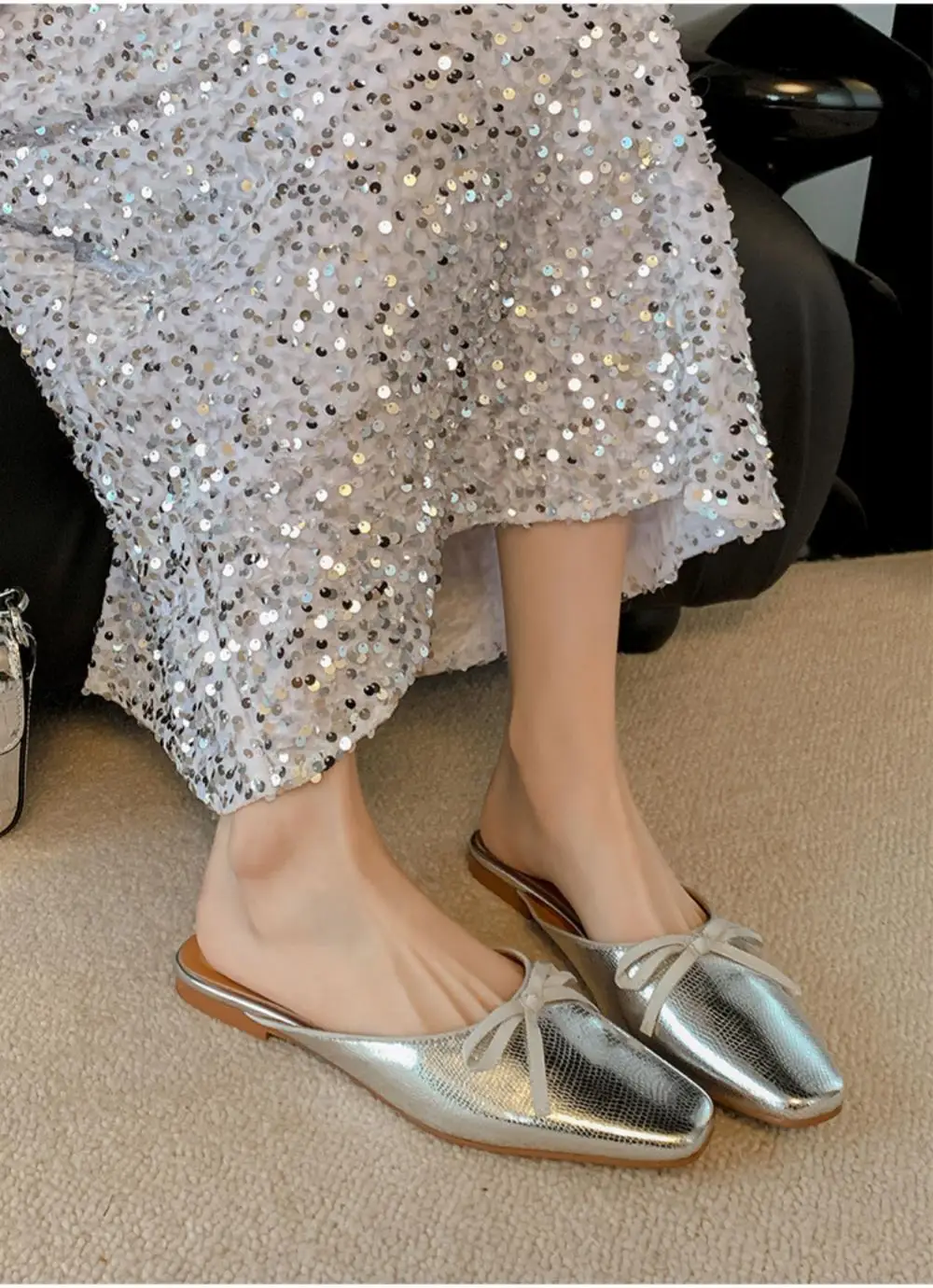 Summer New Fashionable Muller Shoes Flat Bottom Half Slippers Baotou Women's Shoes Lazy Sandals