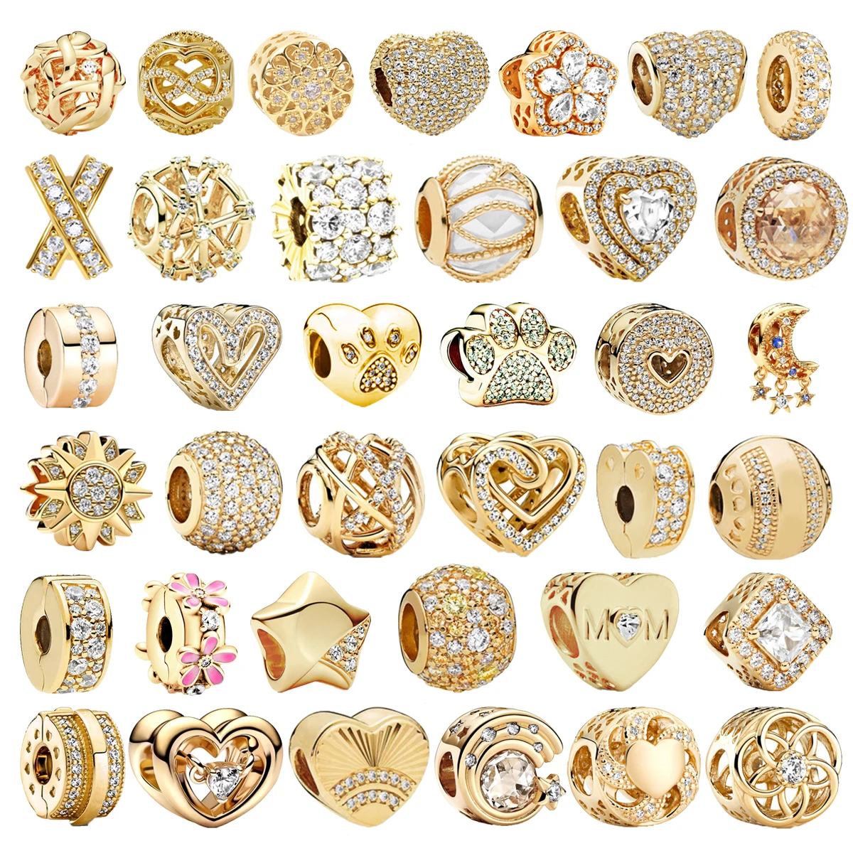 Charm Jewelry Sterling Silver Jewelry Beads Charms Sterling Silver Beads Silver Charm Bead Charm Bead Beads Jewelry Sterling Silver Beads Charm Silver Bead Bracelet Silver Charm Bracelet Fit Original Pandora 925 Sterling Silver Bracelet DIY Jewelry Gift Gold Plated Series Charms Beads
