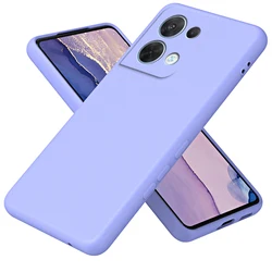 Matte Silicone Soft Phone Case Cover - Premium Protective Design for Note 13 Pro Plus 5G (Light Purple)