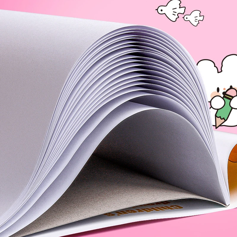 1pc Cartoon Graphic Watercolor Notebook, Cute Drawing Notebook For Kids