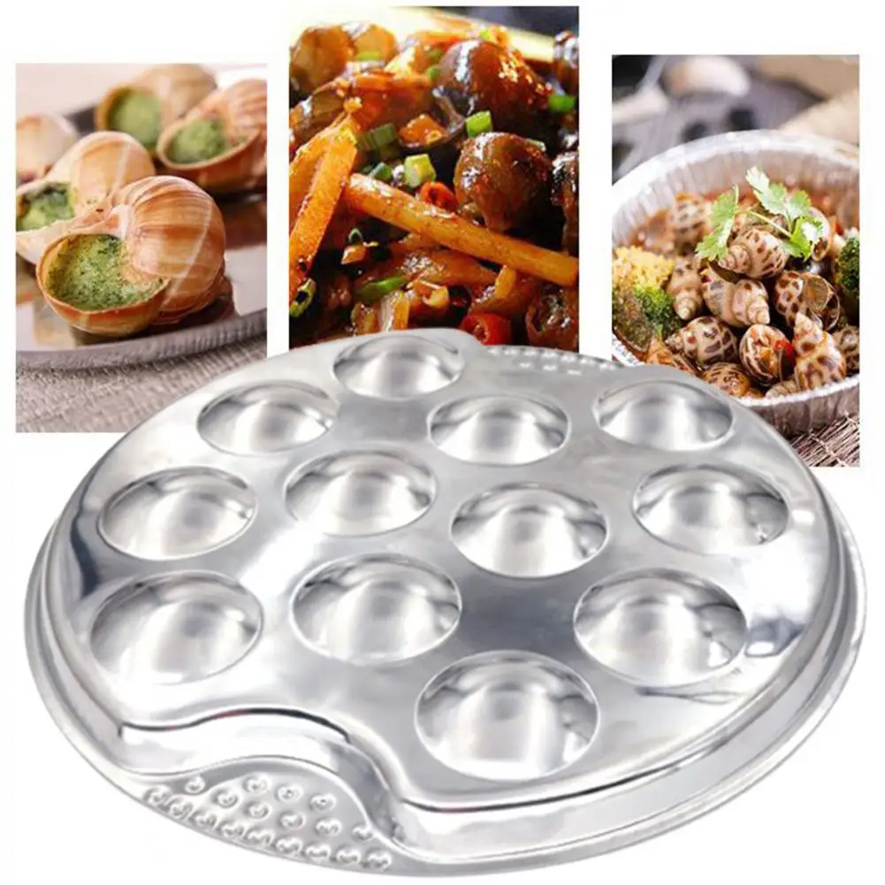 Snail Cooking Tray Durable Heat Resistant Mushroom Escargot Plate Compartment Heat-resistant Mushroom Plate for Escargot