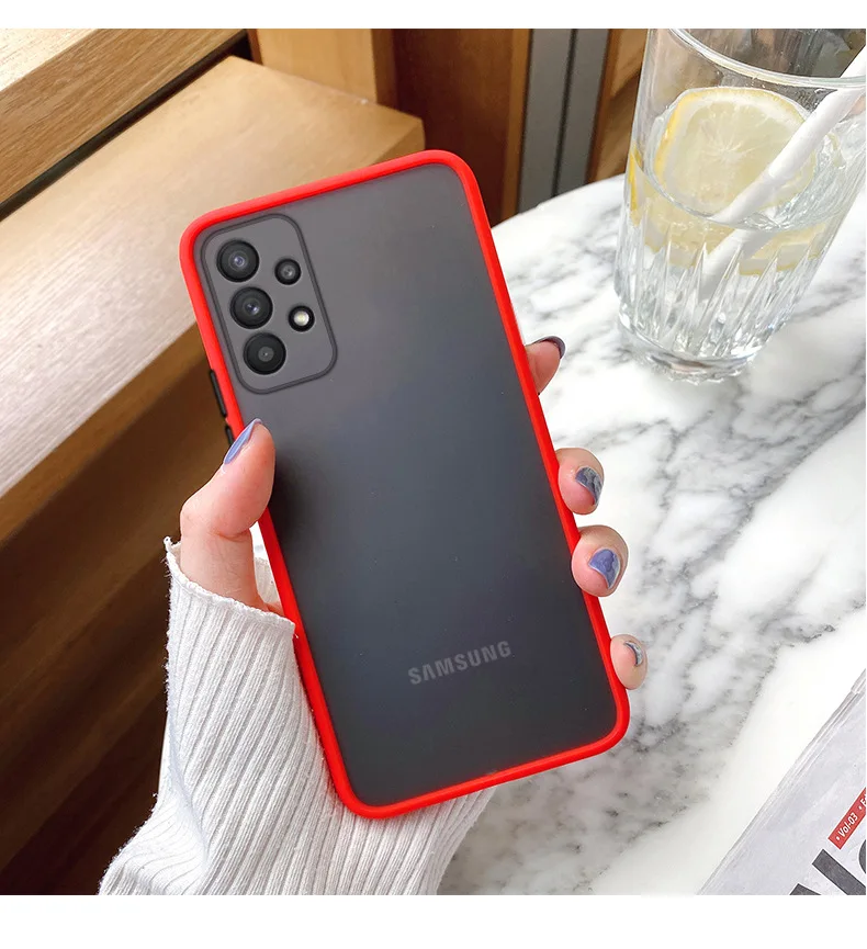 Translucent Matte Phone Case with Skin Feel and Camera Protection