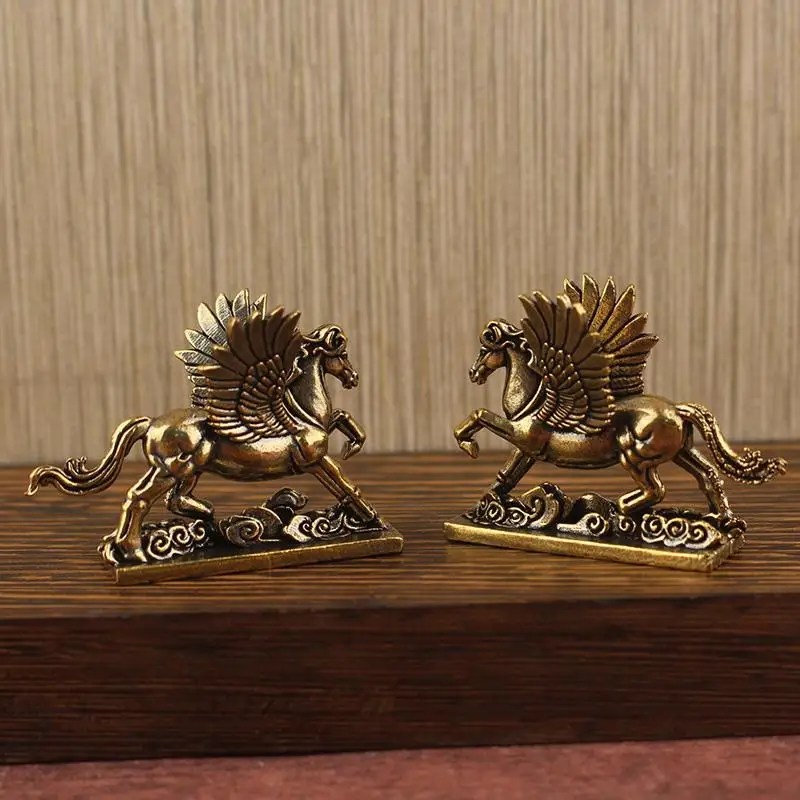 2026 Chinese Zodiac Horse Statue Bronze Horse Desktop Decoration Living Room Tea Table Sculpture Metal Craft Home Decorations