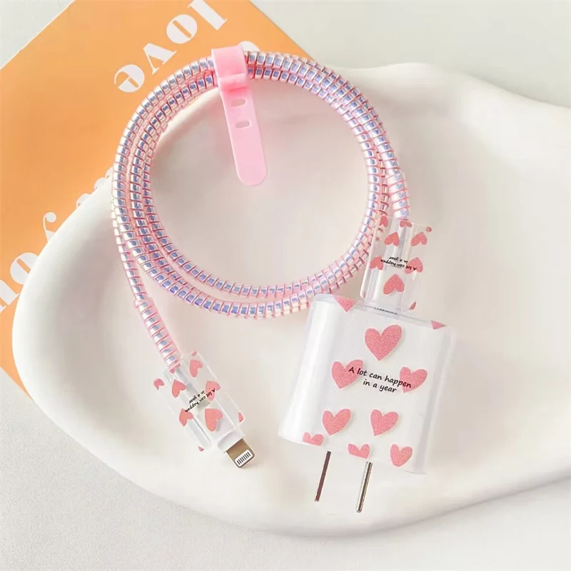 Charger Case 3D Gradient Color Soft Silicone for Iphone 14 13 Pro 18w 20w Charger Head