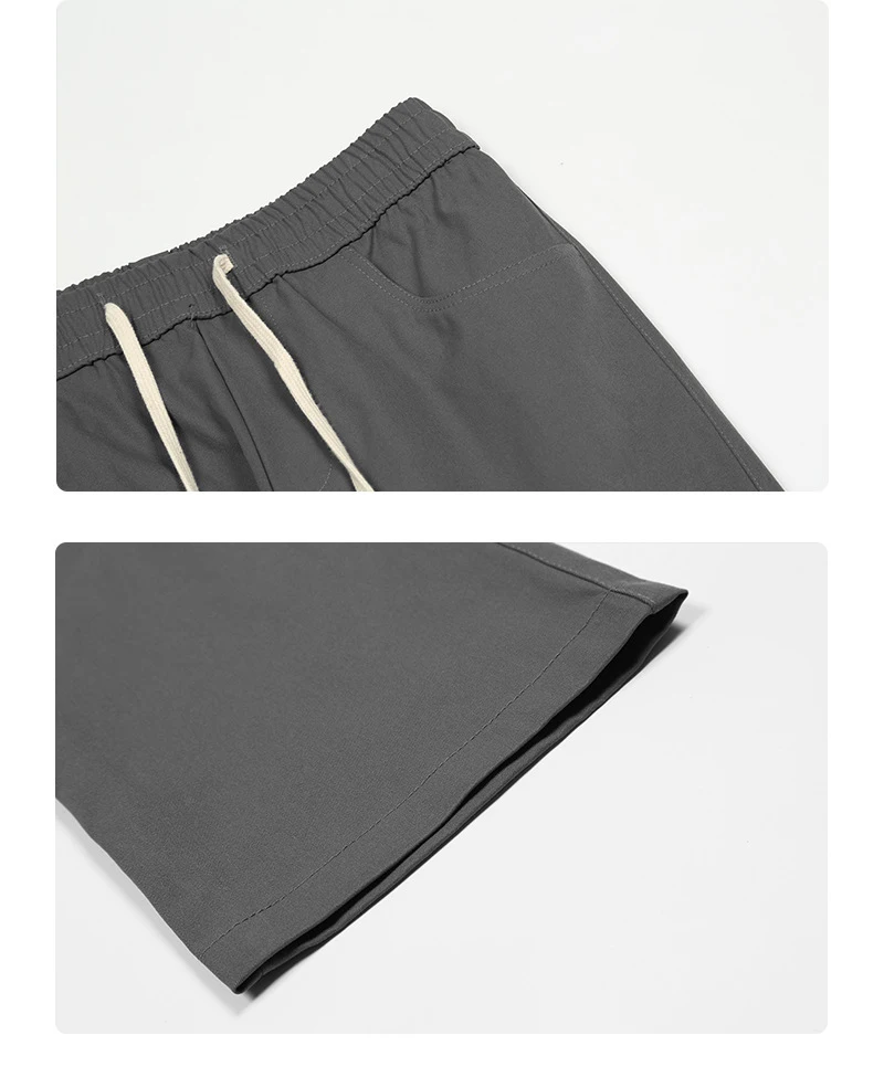 Description Picture 5 of itemSpring Fall Fashion Men Solid Color Simple Casual Streetwear Pants High Quality Elastic Waist Drawstring Versatile Trousers Male