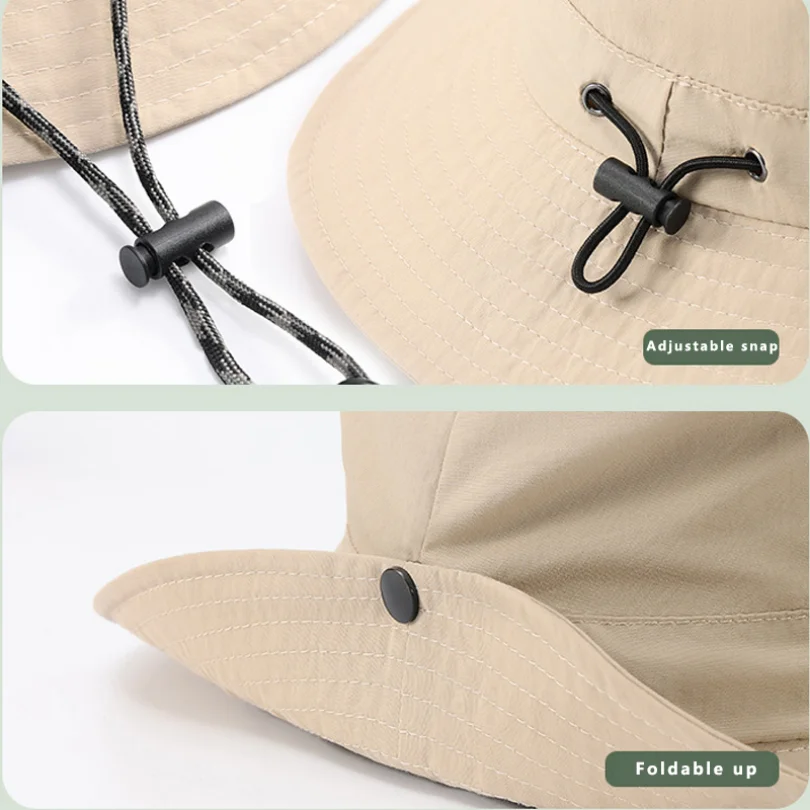 Chapeau De Soleil (Seau) Imperméable Et Pliable - Taille Unique Réglable, Homme Femme - Pour Plage, Randonnée, Voyage