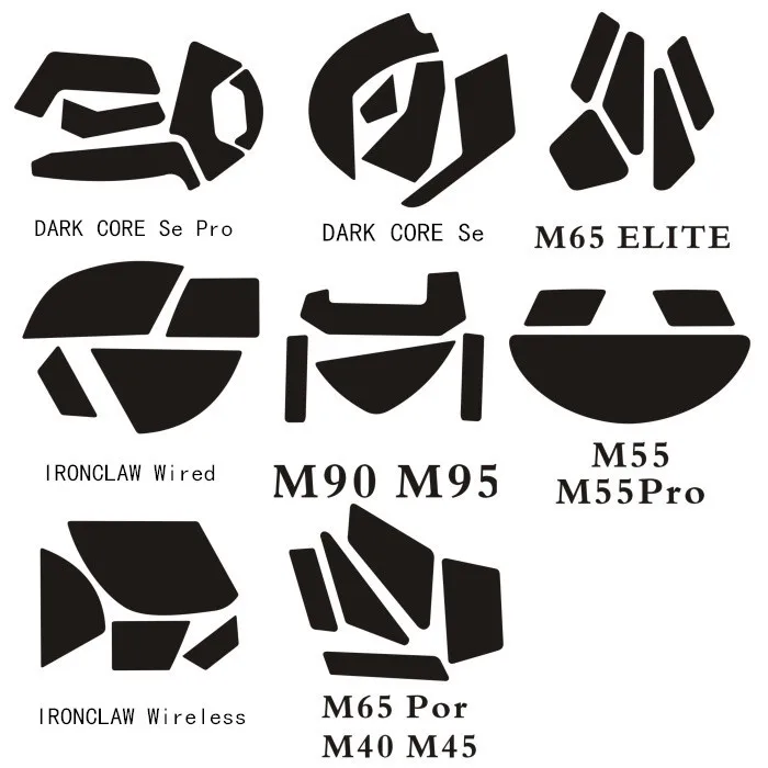 2 комплекта/упаковка коньков для мыши Corsair DARK CORE Se IRONCLAW M55 Pro M65 M90 M95 M40 M45 | Компьютеры