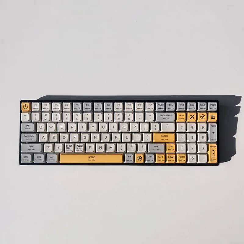 Echome-heavy Industry Tema Keycap Pbt Dye-sublimação Cap Teclado Retro Mda Perfil Key Cap Acessório Teclado Mecânico - Imagem 5