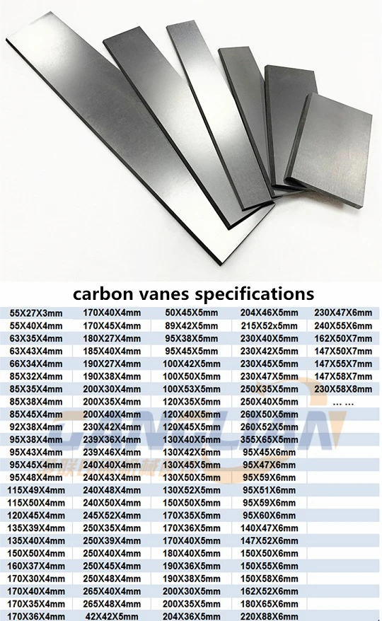 6 Pcs Carbon Vanes 162*52*7mm Carbon Sheet Suit For KRA-8 Compressor Blade Graphite Vane