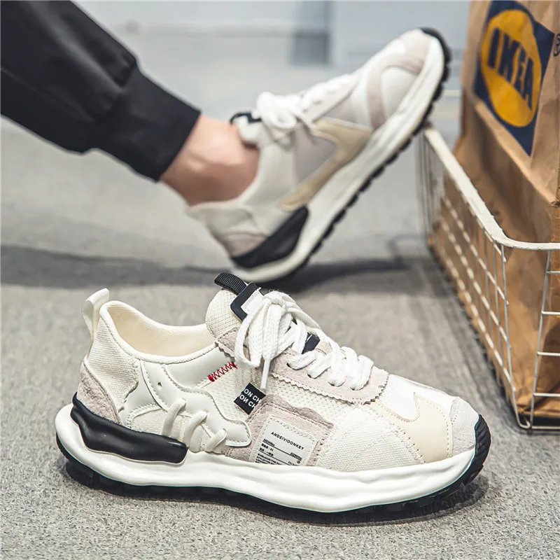 Men Sneakers Breathable Casual Shoes Fashion Men Shoes Mesh Lace-up Running Shoes Outdoor Slip on Platform Sneakers Tenis Hombre 5