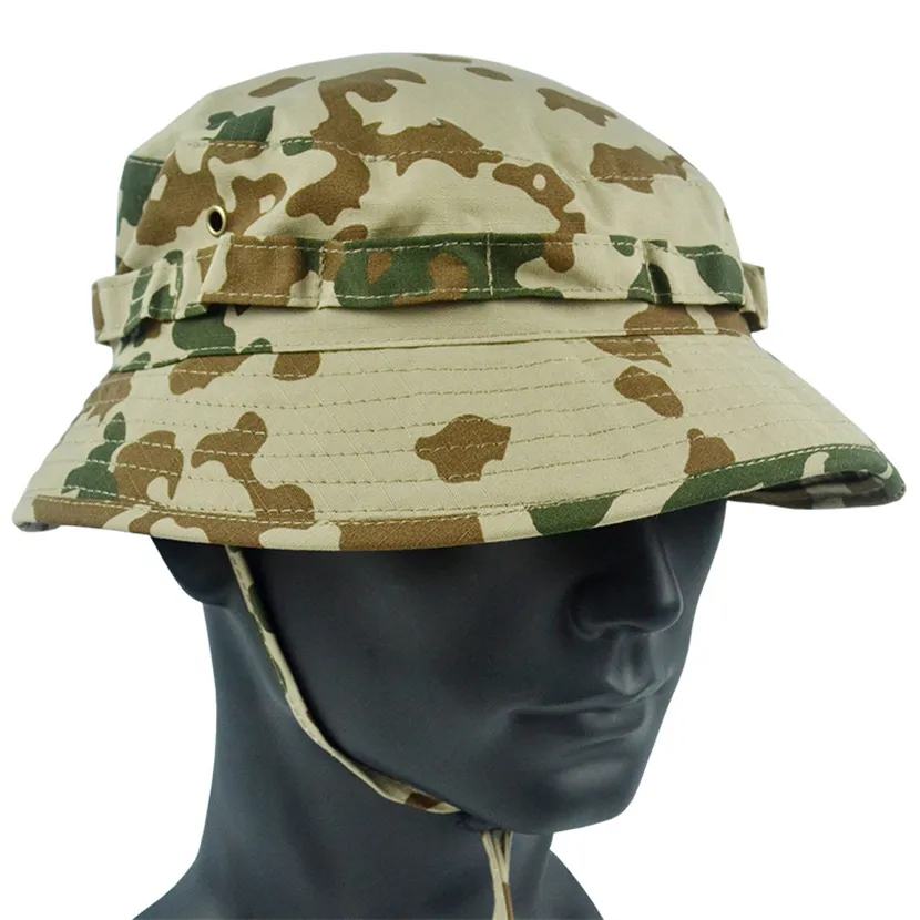 Military Tactical Boonie Hats Hunting Sun Fishing Hat Outdoor Camouflage Bobble Cap Hiking Fisherman Sniper Ghillie Bucket Hats 1