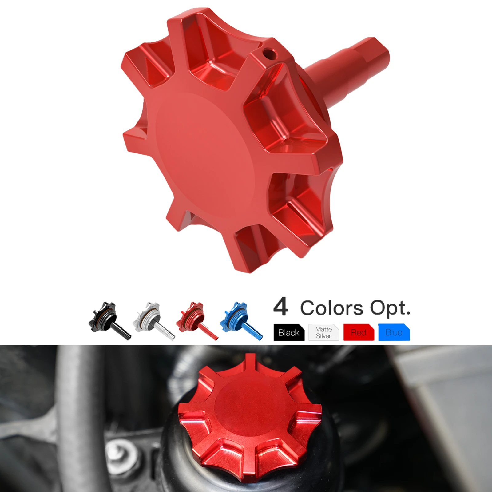 Power Steering Reservoir Cap Aluminum for BMW E46-E93 E39 E61 E81 E87 X1-X5 Z3 Z4 325i 328i 525i
