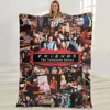 Friends TV Show Flannel Blanket For Kids Adult Girls Gift Picnic Travel Bed Throw Blanket Applicable All Season Black Blankets 1