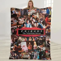Friends TV Show Flannel Blanket For Kids Adult Girls Gift Picnic Travel Bed Throw Blanket Applicable All Season Black Blankets 1
