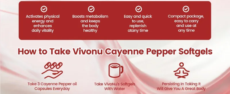 Cayenne Pepper Softgels Supplement, Supports Leg Vein