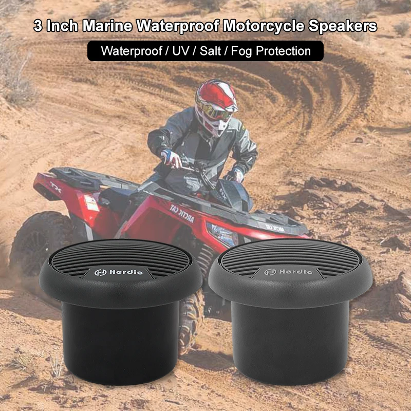3 Inch 140W Boat Bluetooth Speaker Waterproof Stereo Outdoor Mini Loudspeaker System ATV UTV Motorcycle Outdoor bluetooth speaker marine speakers