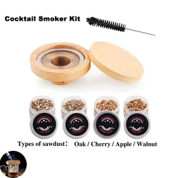 Deluxe Wooden Cocktail Smoker for Whiskey and Bar Drinks (1 Set)