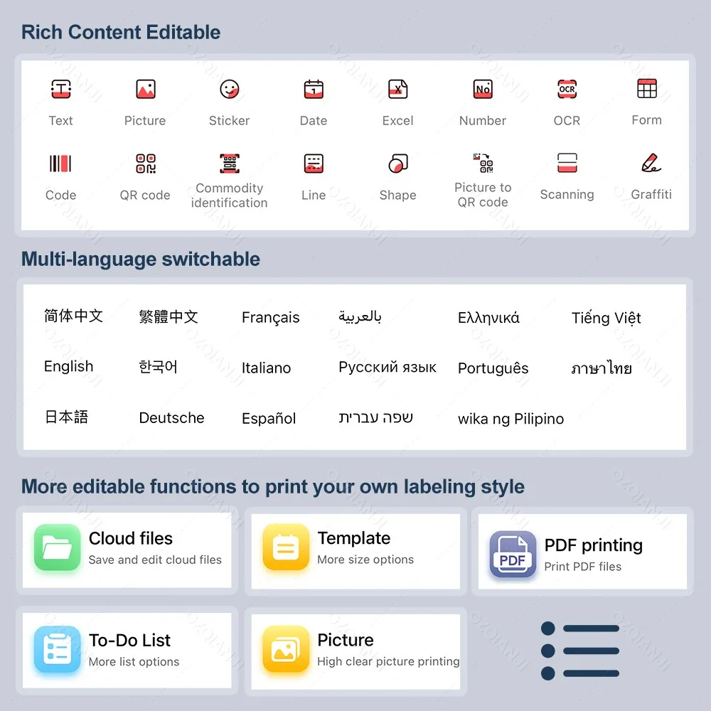 Marklife 2 inch Thermal Label Maker Portable Sticker Bluetooth Printer RFID Paper Rolls for Clothes, Home, Business Tag Print