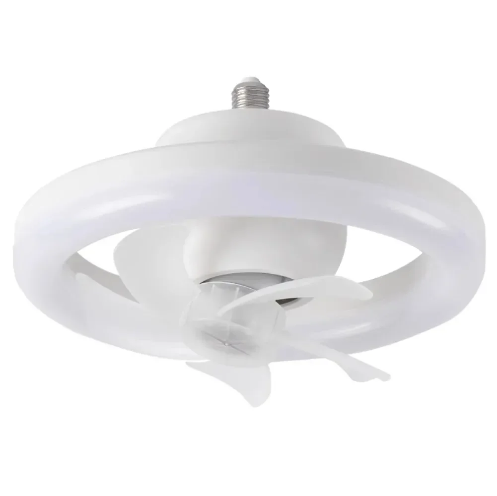 360 Rotating Ceiling Fan Light E27 Intelligent Fan with Remote Control Led Light for Living Room Bedroom Top