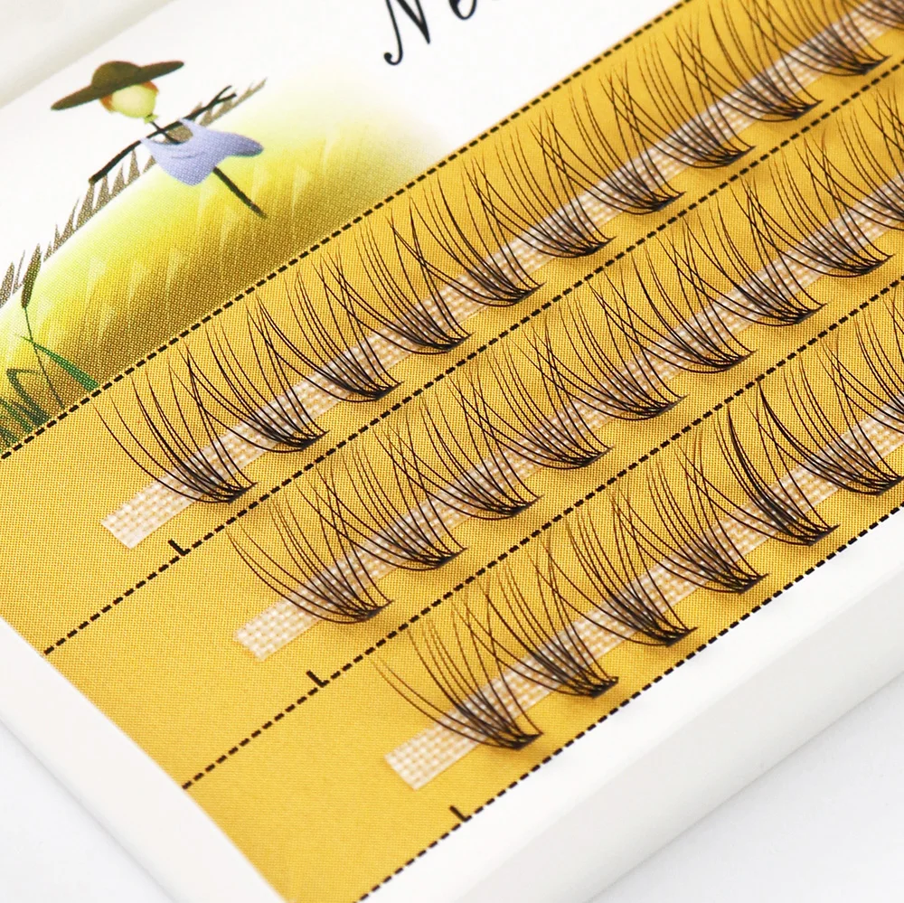1 Box/60 Bündel Nerzwimpern Russische Einzelwimpern-Cluster Natürliche Wimpernverlängerung Make-up-Tool Falsche Wimpern Großhandel