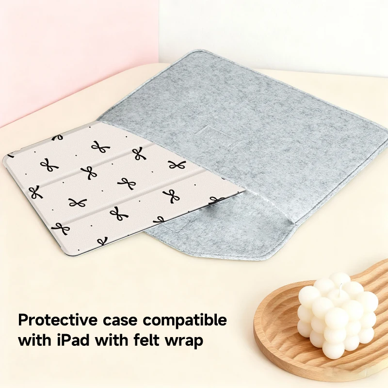 Enhanced Protective Tablet Case with Felt Bag and Pen Holder