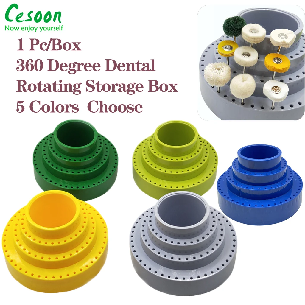 

1Pc 3 Layers 116 Hole 360 Degree Dental Rotary Polishing Grinding Head Storage Boxs Bit Stand Storage Rack Box Dentist Tool