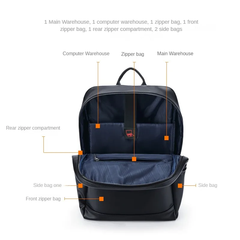GOLF backpack men's backpack large capacity business computer backpack leather fashion high school student backpack trendy brand 4