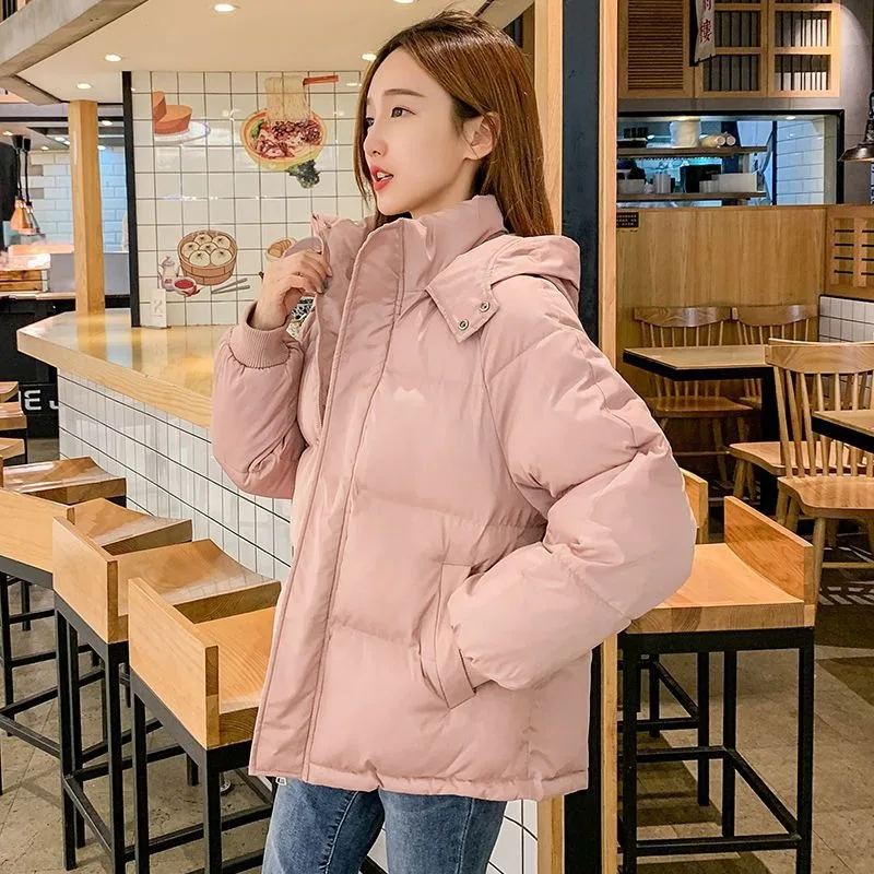 2023 New Women Down Cotton Coat Winter Jacket Female Warm Thick Parkas Fashion Slimming Hooded Outwear Loose Large Size Overcoat
