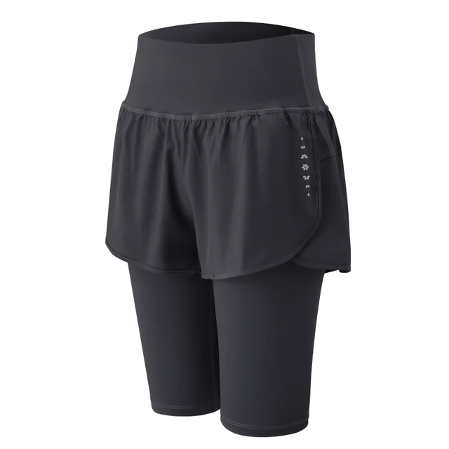 DRUR Yoga Shorts Women Summer Five-Quarter Athletic Shorts Elastic Waist Running Workout Short Leggings For Ladies Sport Shorts