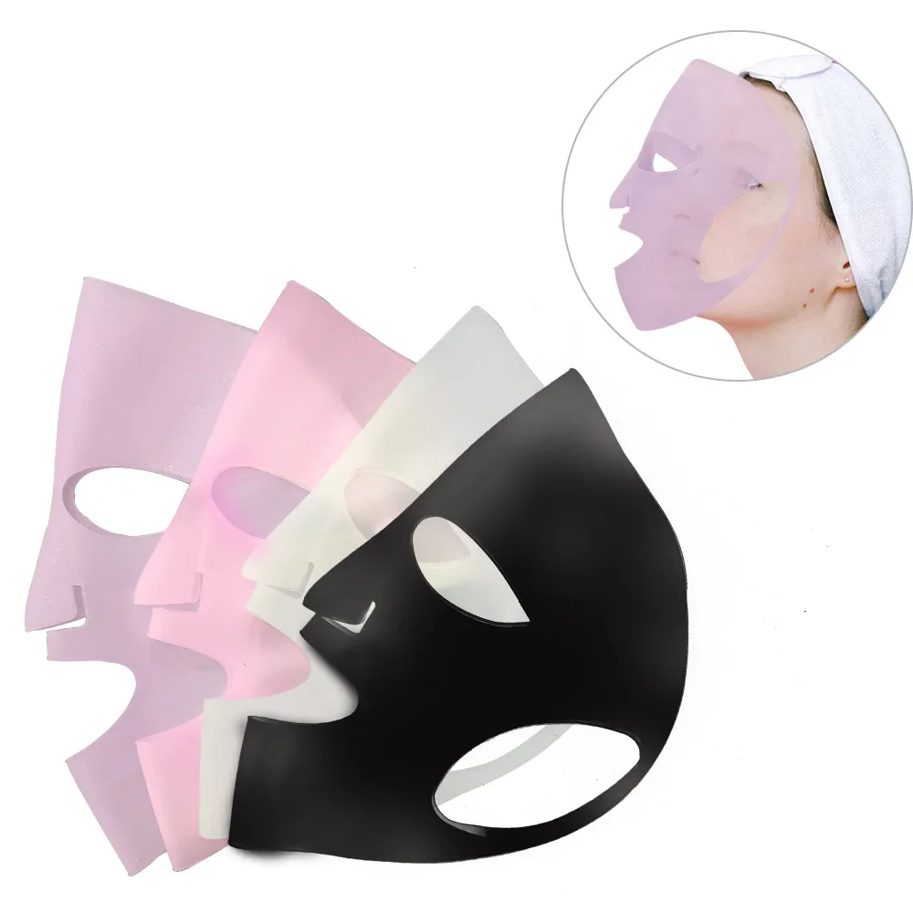 

Silicone Face Mask Reusable Moisturizing Lifting Firming Anti Wrinkle V Shape Face Firming Gel Sheet Mask Ear Fixed Skin Care