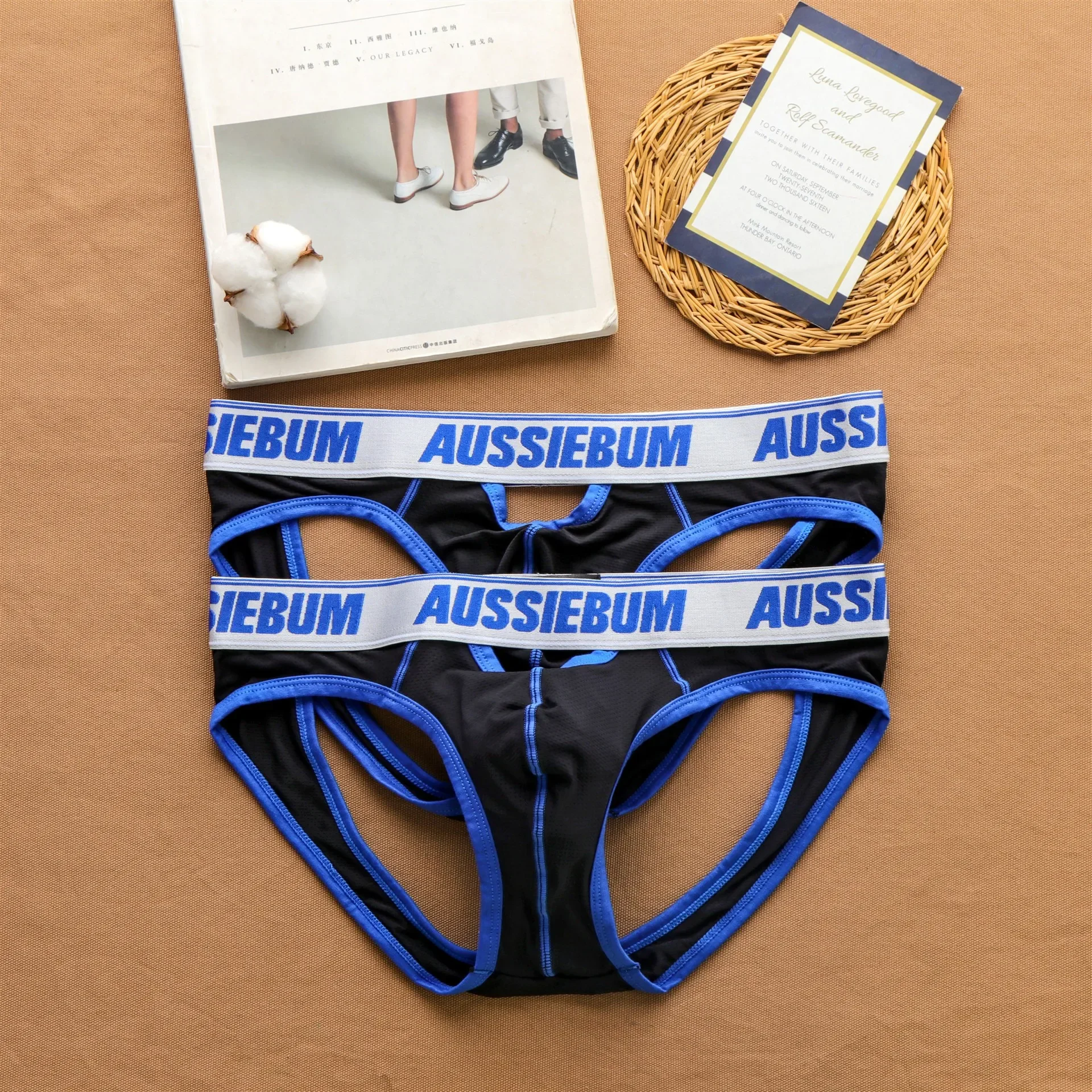 Men's mesh ice triangle pants breathable cool youth underwear Large back hollow panties 4