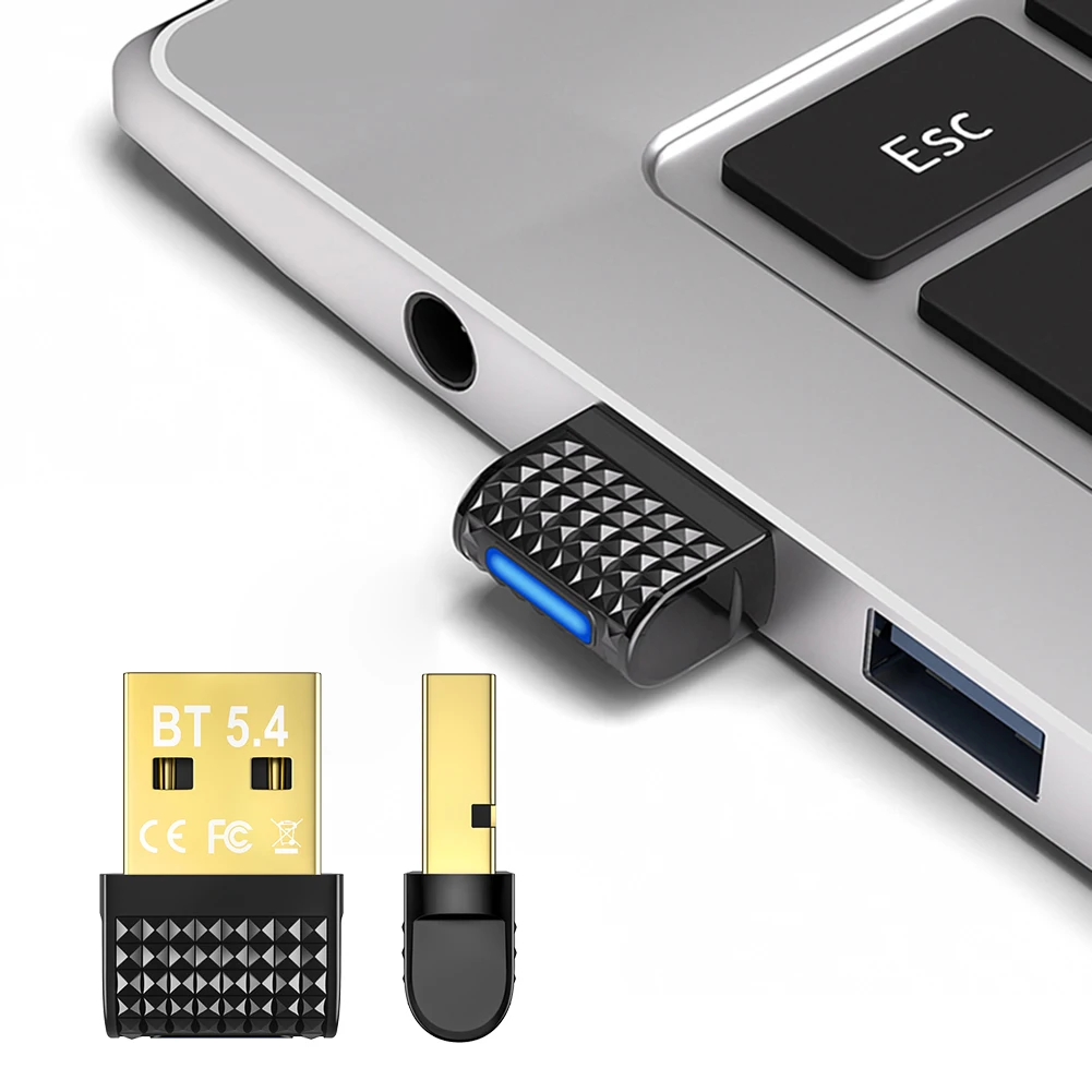 BT 5.4 어댑터 무선 BT 송수신기 플러그 앤 플레이 PC 마우스 키보드 헤드폰 스피커용
