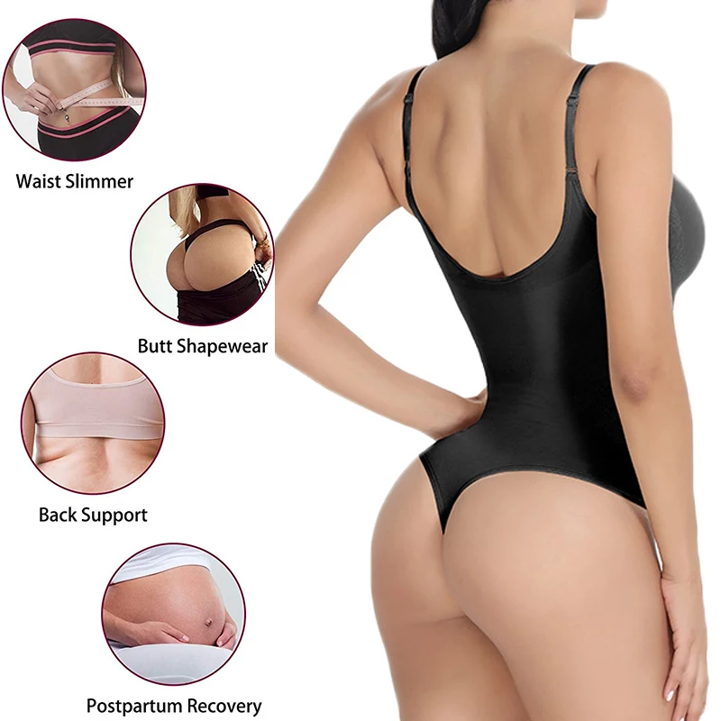 Women's Thong Body Shaper Spaghetti Strap Bodysuit