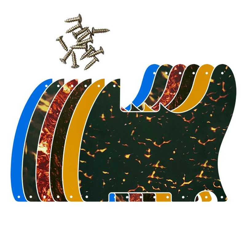 

5pcs Guitar Parts For US Standard 5 Screw Holes 52 Year Tele Telecaster DIY Blank Guitar Pickguard Scratch Plate Flame Pattern