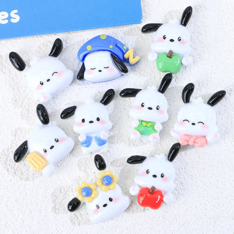 

10Pcs Pochacco Resin Cinnamoroll Kuromi Kawaii Sanrioed Anime Charm Decor Hairclips Diy Accessories Phone Case Resin Child Toys