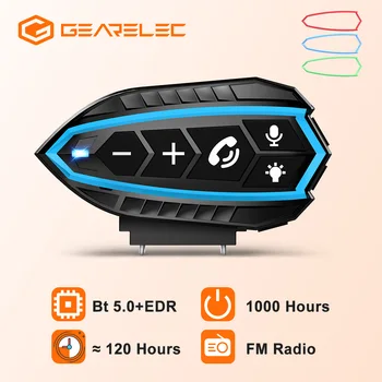 GEARELEC X1 오토바이 헬멧 헤드셋, 블루투스 5.0, EDR, 프레임 교체 무선 헤드폰, IP67 방수, 상승 감소, 3 개