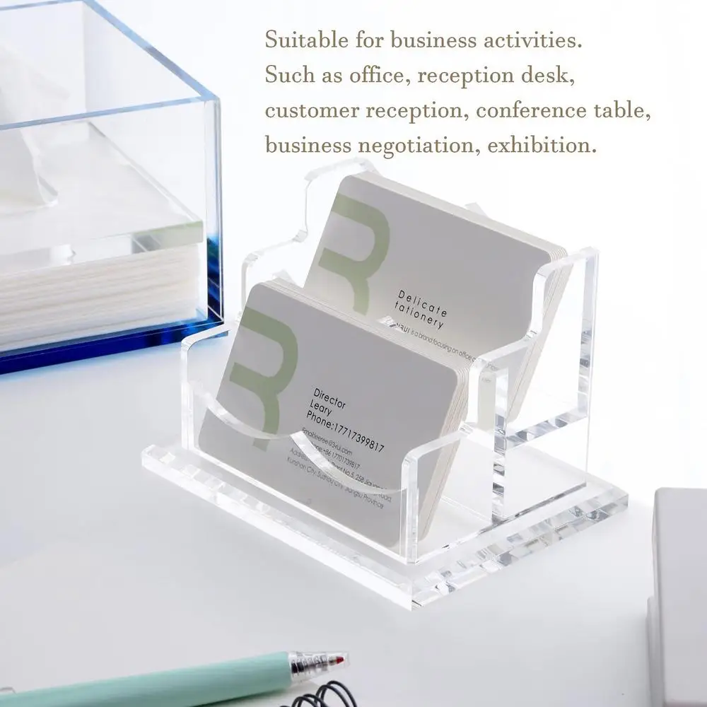 Description Picture 2 of itemAcrylic Business Card Holders Business Cards Display Holders Stand Clear Acrylic Business Card Display Stand Vertical Business