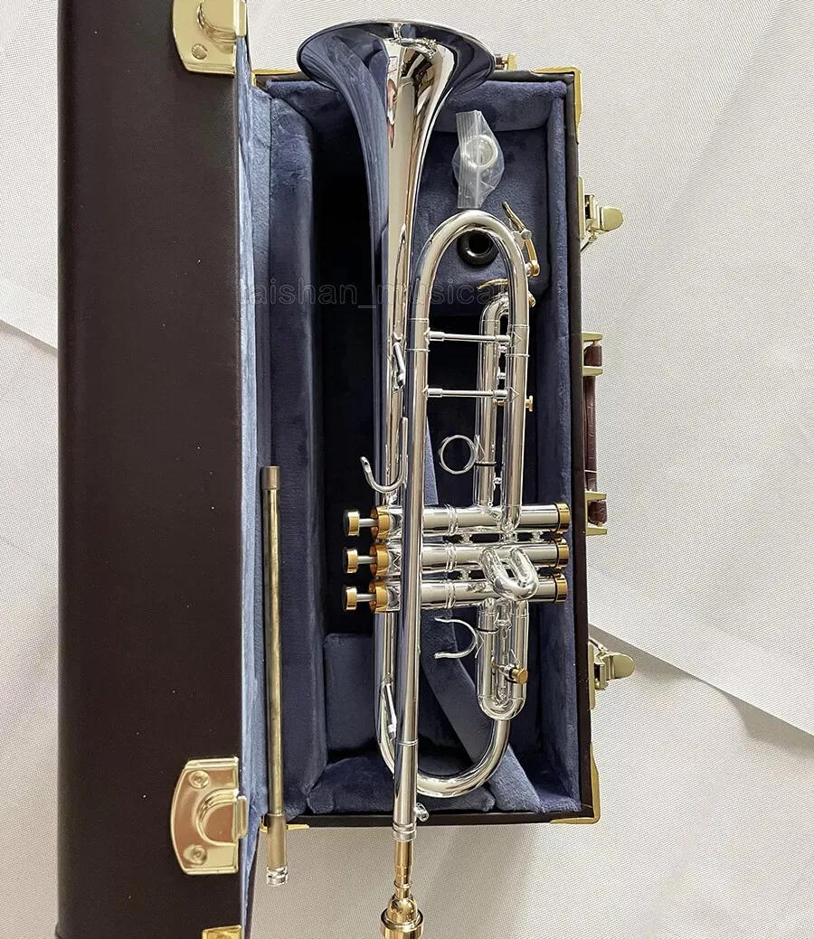 Silver Plating Trumpet QUALITY Horn Detachable Bell Musical