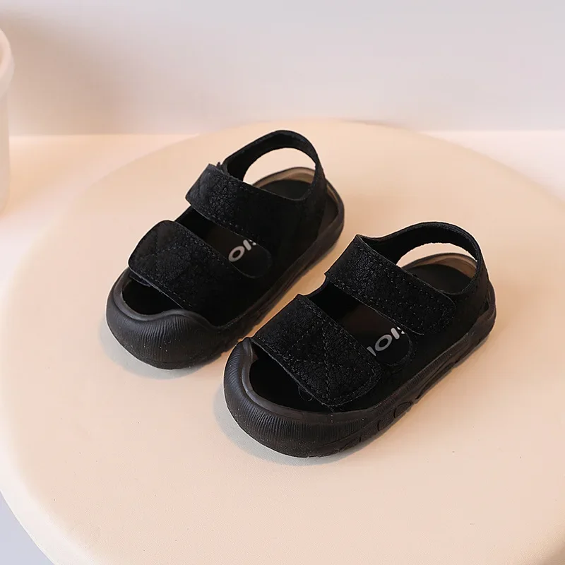 Zapatos sencillos de bebé para mujer, sandalias de fondo suave anticolisión para niños de 1 a 3 años, zapatos de playa para aprender a caminar