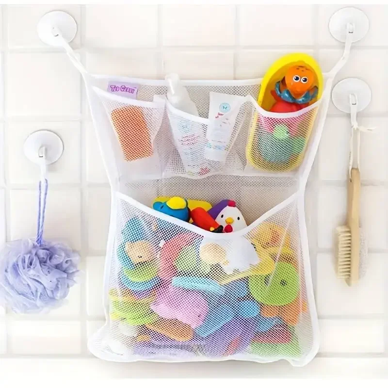 Baby Bath Toy Storage Mesh Bag with Suction Cups 2