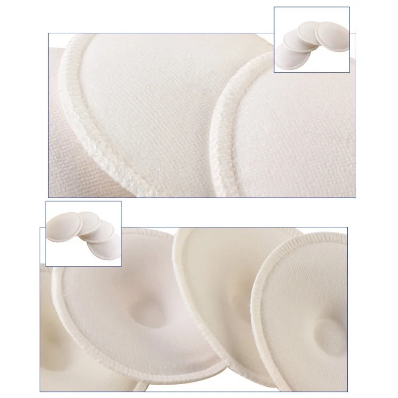 4Pcs/Set Baby Feeding Breastfeeding Pads Reusable Washable Breathable Absorbent Nursing Pads Anti-overflow Absorbent 4