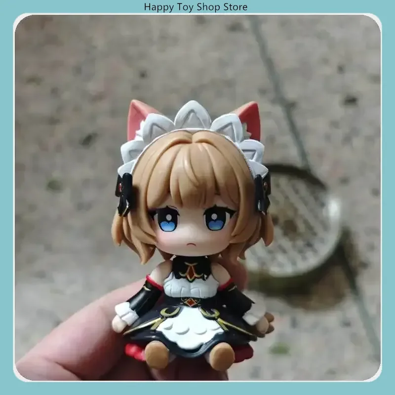 Sitting Pose Cat Sandrone 8cm Cute Anime Figure Statue - Desktop Decoration Ornament Toy Gift
