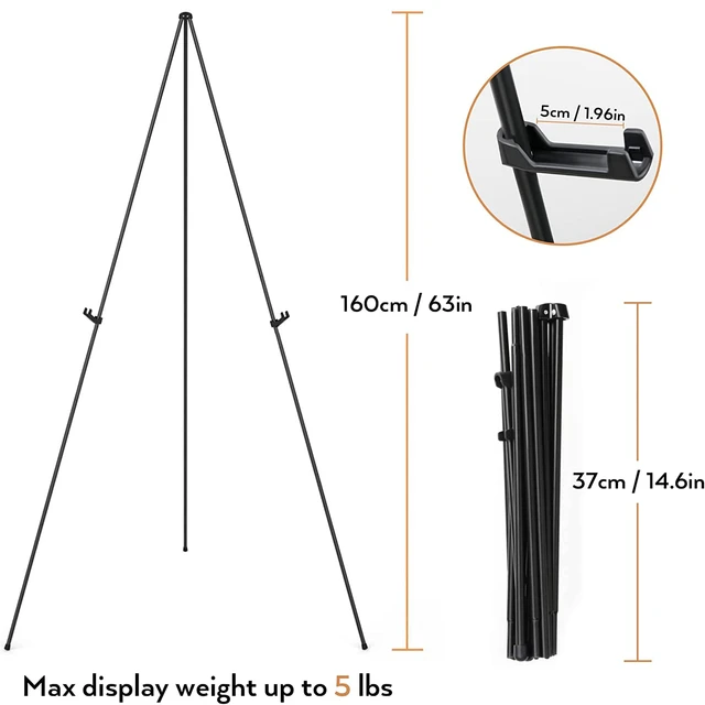 Tripod Display Easel Stand Artist Easel Metal Collapsible Art Drawing  Easels Portable Foldable Easel for Sign, Poster, Photo - AliExpress