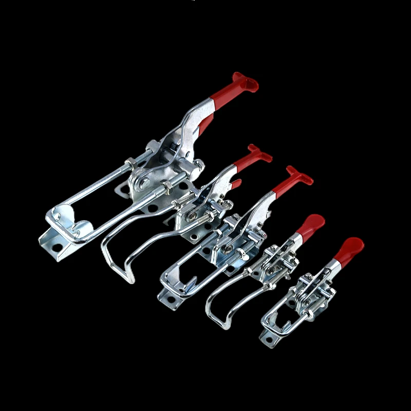 304 Stainless Steel / Iron galvanized Quick Fixture Adjustable Buckle Lock Clamp Box Buckle Horizontal Fixture Door Bolt Clamp