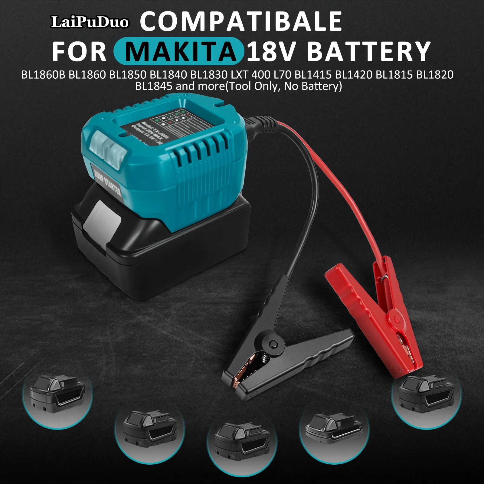 10AWG Jumper Cables Adapter Portable Battery Starter Auto Booster Cables Car Ign