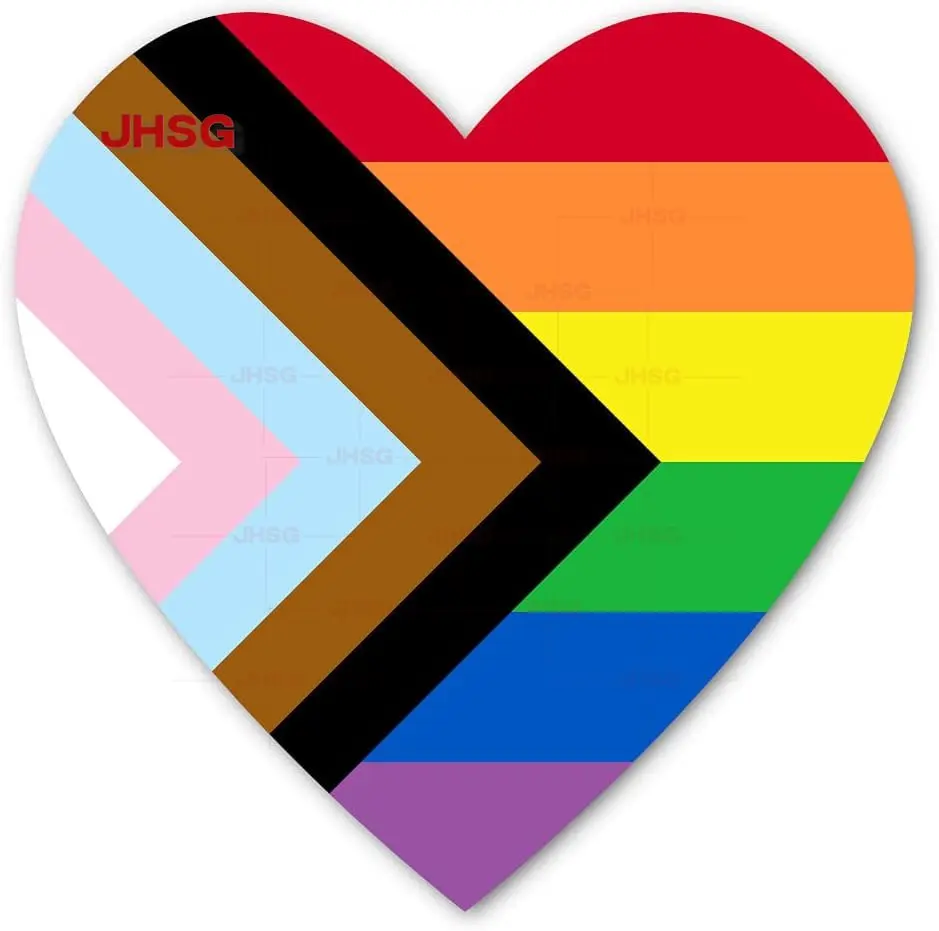 

JHSG Rainbow Flag Sticker | Show Your Love for LGBT Families with Vinyl Decals on Your Laptop, Car Bumper or Water Bottle PVC