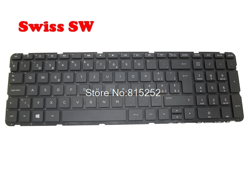 

Клавиатура для HP PAVILION 15-N000 15-N100 15-E000 Swiss SW/Taiwan TW/Румыния RO 719853-BG1 719853-AB1 719853-271 черная без рамки