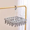 32 Clips Hanging Drying Rack Foldable Baby And Toddler Accessories Finishing Storage Rack 6